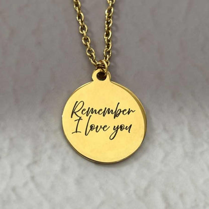 Collier Remember I Love You